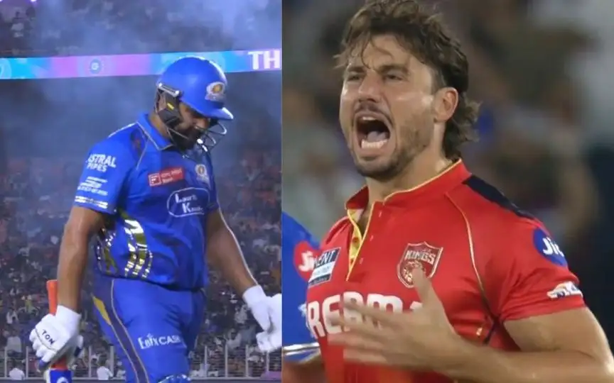 Marcus Stoinis Turns King Kong; Does Chest Beating Celebration After Rohit Sharma's Wicket Marcus Stoinis Turns King Kong; Does Chest Beating Celebration After Rohit Sharma's Wicket